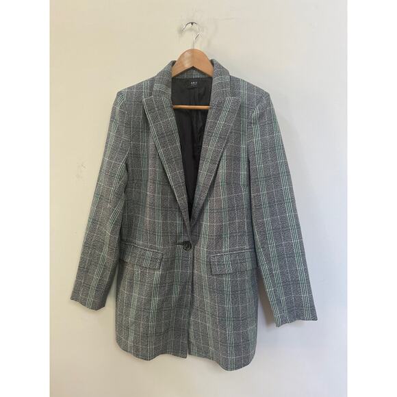 Able Plaid Evergreen Blazer Academic Career Basic Corporate Classic Medium - Picture 1 of 8